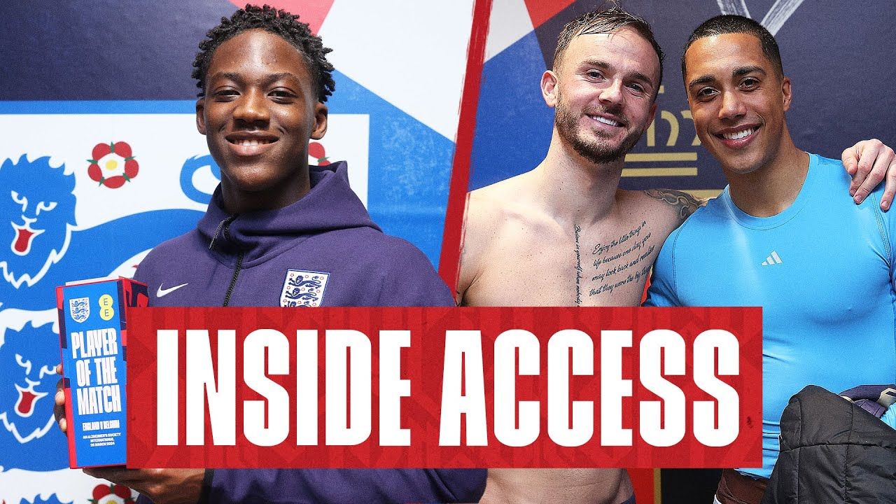 Inside Access|英格兰v比利时赛前赛后：梅努全场最佳 拉什福德训练精彩进球\u0026场边视角